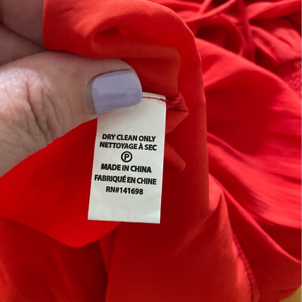 Ramy Brook Red Shelly Smocked Drop Waist Mini Dress S - Picture 16 of 16